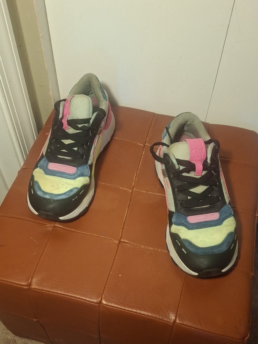 K-system Colorblock Athletic Sneakers - Pink, Blue, Yellow